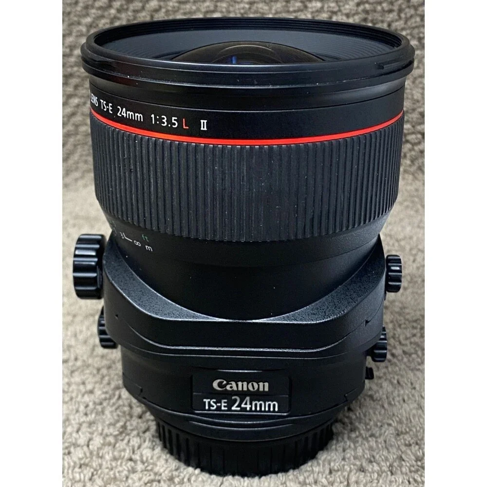 Canon TS-E 24mm f3.5 L II Tilt Shift EF Lens w/new EW-88B Hood, caps, complete!